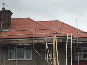 red tiled new roof